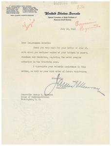 Small Business Premium Payments: Letter to Congressman Schwabe, 1946-07-16