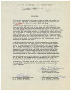 Resolution Urging Congress to Pass the Bunker Bill: Protecting Vital Mineral Resources in Miami, Oklahoma, 1946-06-30