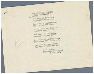 The Loss of Ticking: A Call to End OPA Regulations, 1946-03-18