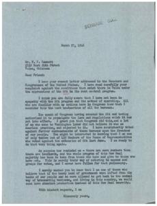 Opposition to OPA Rent Control Program, 1946-03-27