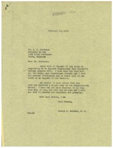 Supporting Congressman Stewart&#39;s Old-Age Pension Bill, 1945-02-10