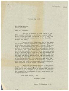 Support for Old Age Pension Bill: A Letter to Congressman George B. Schwabe, 1945-01-24