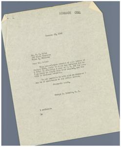 Response to Request for H. R. 605 Bill: George B. Schwabe, M. C., 1945-01-23