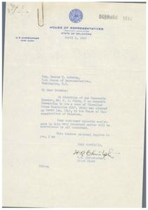 Resolution Commending Honorable Paul Stewart and Oklahoma Delegation for H.R. 1831, 1945-04-06