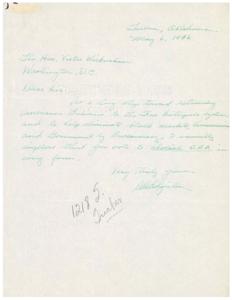 Urgent Plea to Abolish O.P.A for the Return of Free Market: A Letter to Honorable  Victor Wickersham, 1946-05-06