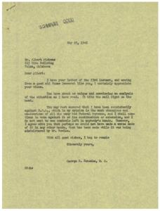 Opposition to OPA: Correspondence between Albert Pickens and George B. Schwabe, 1946-05-29