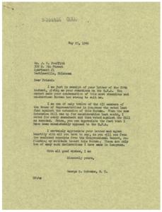 Opposition to the O.P.A.: A Letter from George B. Schwabe, M. C., 1946-05-20