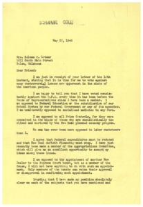 Opposition to Controversial Issues: A Letter from George B. Schwabe, 1946-05-16