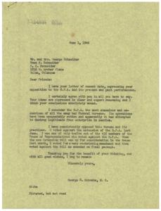 Opposition to the O.P.A.: A Letter from George Schneider, 1946-06-01