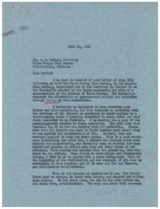 Resolution Against OPA: A Letter from Tulsa County Farm Bureau, 1946-06-11