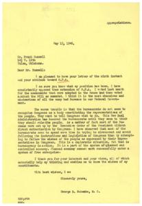 Opposition to O.P.A.: A Letter from George B. Schwabe, M.C., 1946-05-09