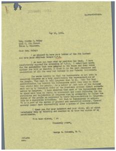 Opposition to O.P.A.: Correspondence Between Mrs. Birdie C. Foley and Honorable  Geo. Schwabe, 1946-05-16