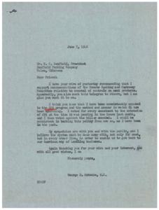 Supporting Recommendations for Removal of Meat Product Controls: A Letter from George B. Schwabe, 1946-06-07