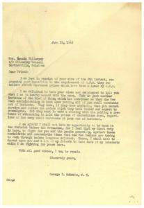 The Fight Against New Deal Policies: A Letter from George B. Schwabe, M.C., 1946-06-10