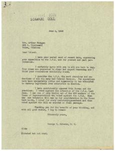 Opposition to the O.P.A.: A Letter from George B. Schwabe, M. C., 1946-06-04