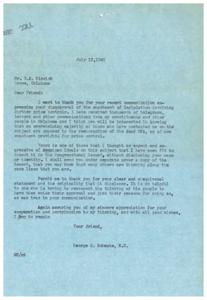 Opposition to Price Controls: A Letter from Congressman George Schwabe, 1945-01-01 - 1946-12-31