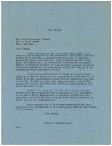 Opposition to Price Controls: A Letter of Appreciation, 1945-01-01 - 1946-12-31