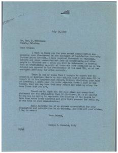 The Debate on Price Controls: Correspondence between George B. Schwabe and Sam F. Wilkinson, 1946-07-01