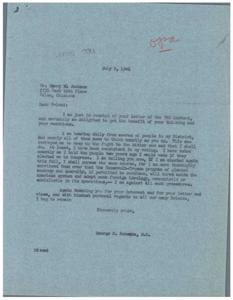 Letter from George B. Schwabe, M.C. regarding OPA and Congressional Election, 1946-07-09