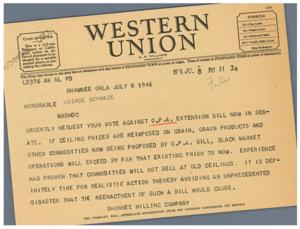 Urgent Request To Vote Against O.P.A. Extension Bill, 1945-01-01 - 1946-12-31