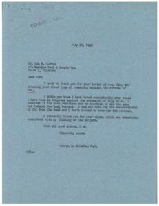 Opposition to OPA Revival: Correspondence between George B. Schwabe and Leo H. Gorton, 1946-07-08