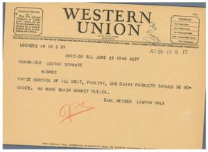 Request for Price Control Removal on Meat, Poultry, and Dairy Products, 1945-01-01 - 1946-12-31