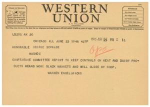 Union Class of Service Symbols and Ship Radiogram Instructions, 1945-01-01 - 1946-12-31