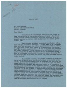 Debate Over Price Control: Correspondence Between Mr. Schwabe and Mr. Kinmonth, 1946-07-02