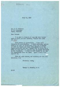 Opposing OPA: A Letter from George B. Schwabe, M.C., 1946-07-17