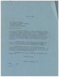 Letter Urging Congressional Action on OPA and Price Controls, 1946-07-13