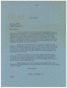 Letter of Appreciation for Opposition to Price Controls, 1945-01-01 - 1946-12-31