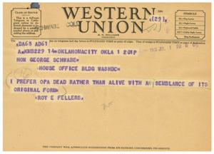 Important Communication from A.N. Williams, President of Western Union, 1945-01-01 - 1946-12-31