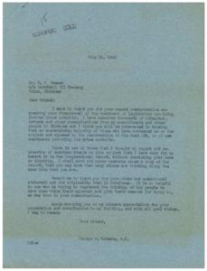 Opposition to Price Controls: A Thank You Letter from George B. Schwabe, M.C., 1946-07-12