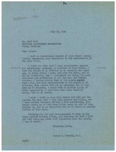 Opposition to O.P.A. Resurrection: A Letter from George B. Schwabe, M.C., 1946-07-10