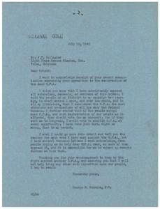 Opposition to the Resurrection of the O.P.A.: A Letter from George B. Schwabe, M.C., 1946-07-10
