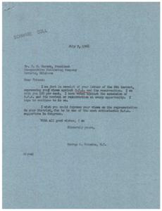 Opposition to O.P.A. Resurrection: Correspondence Between George Schwabe and T.H. Harman, 1946-07-06