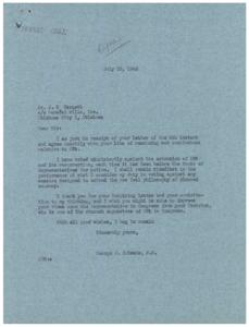 Opposition to OPA Extension: A Letter Exchange, 1946-07-09