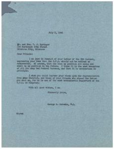 Opposition to the Revival of the O.P.A.: Correspondence from George B. Schwabe, M.C., 1946-07-08
