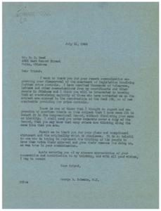 Opposition to Price Controls: A Letter from George B. Schwabe, 1946-07-12