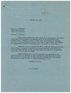 Inquiry Regarding Agricultural Year Books, 1946-10-12