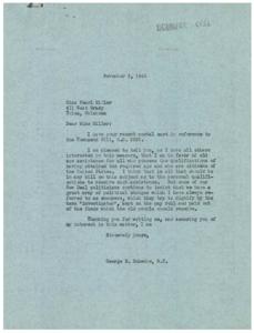 Support for the Townsend Bill: A Letter Exchange, 1945-09-29
