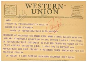 Urgent Message: Support Opa Regulations, 1945-01-01 - 1946-12-31
