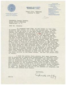 Support for Extension of OPA and Price Controls: A Letter to Honorable George Schwabe, 1946-01-07