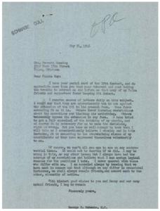 Regarding OPA Extension: A Letter from George B. Schwabe, M.C., 1946-05-24