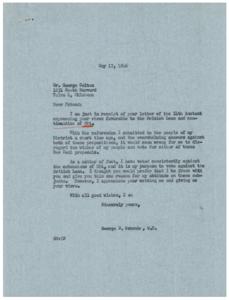 Regarding the British Loan and OPA: A Letter Exchange, 1946-05-14