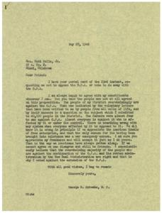 The O.P.A. Debate: A Letter from George B. Schwabe, M.C., 1946-05-29