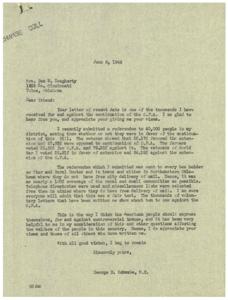 Expressing Views on O.P.A: A Letter from Congressman George B. Schwabe, 1946-06-08