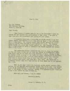 The O.P.A. Debate: A Letter from George B. Schwabe, M. C., 1946-06-08