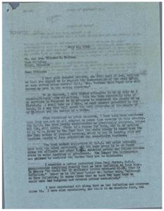 Price Control and the Resurrection of O.P.A.: A Letter to Representative George Schwabe, 1946-07-11