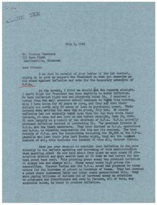 Supporting Government Control: A Letter to Representative Schwabe, 1946-06-30